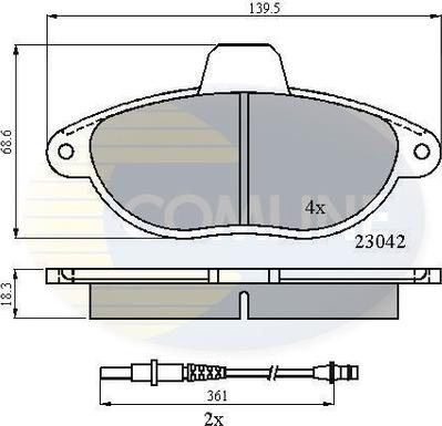 Comline CBP2714 - Тормозные колодки, дисковые, комплект autospares.lv