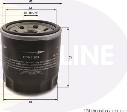 Comline CDH11631 - Масляный фильтр autospares.lv