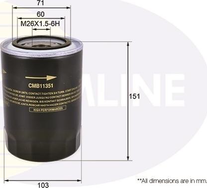 Comline CMB11351 - Масляный фильтр autospares.lv