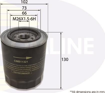 Comline CMB11321 - Масляный фильтр autospares.lv