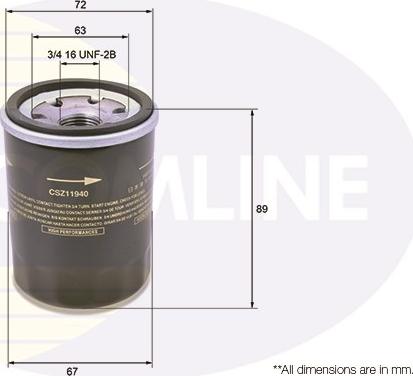 Comline CSZ11940 - Масляный фильтр autospares.lv