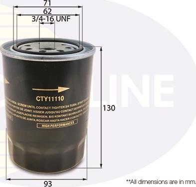 Comline CTY11110 - Масляный фильтр autospares.lv