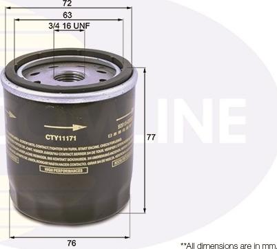 Comline CTY11171 - Масляный фильтр autospares.lv