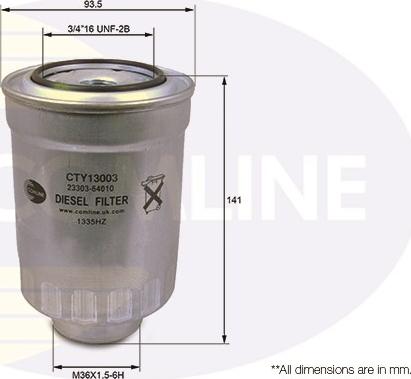 Comline CTY13003 - Топливный фильтр autospares.lv