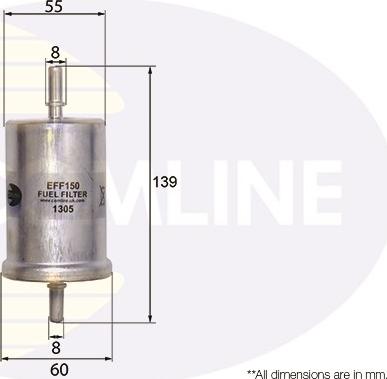 Comline EFF150 - Топливный фильтр autospares.lv