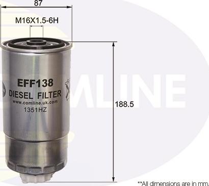 Comline EFF138 - Топливный фильтр autospares.lv