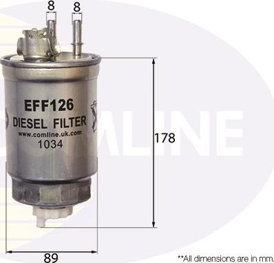 Comline EFF126 - Топливный фильтр autospares.lv