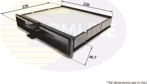 Comline EKF157 - Фильтр воздуха в салоне autospares.lv