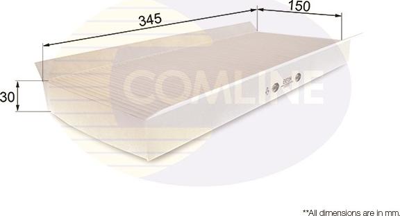 Comline EKF114 - Фильтр воздуха в салоне autospares.lv