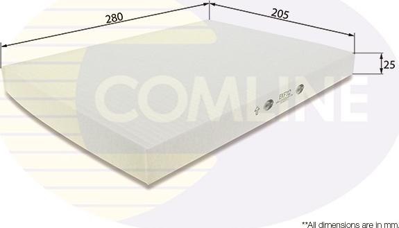 Comline EKF112 - Фильтр воздуха в салоне autospares.lv