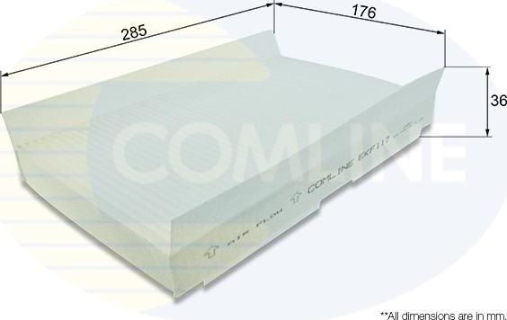 Comline EKF117 - Фильтр воздуха в салоне autospares.lv