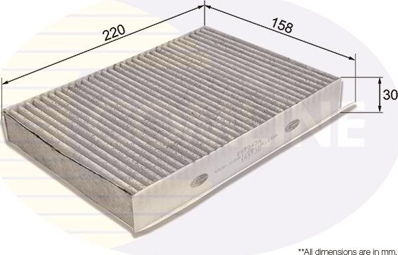 Comline EKF343A - Фильтр воздуха в салоне autospares.lv