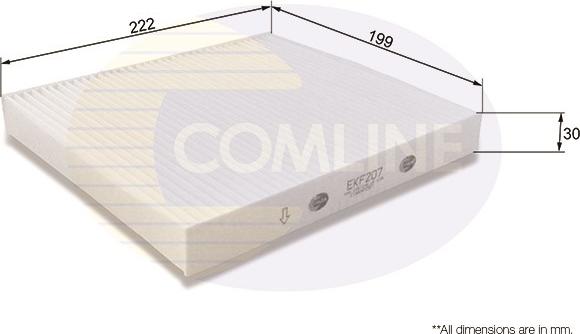 Comline EKF207 - Фильтр воздуха в салоне autospares.lv