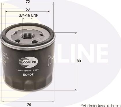 Comline EOF041 - Масляный фильтр autospares.lv