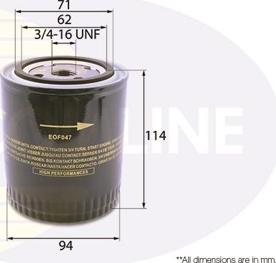 Comline EOF047 - Масляный фильтр autospares.lv