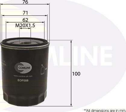 Comline EOF008 - Масляный фильтр autospares.lv