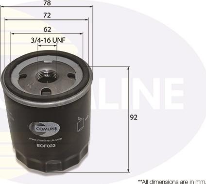 Comline EOF023 - Масляный фильтр autospares.lv