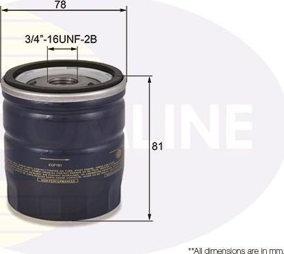 Comline EOF181 - Масляный фильтр autospares.lv