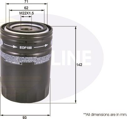 Comline EOF188 - Масляный фильтр autospares.lv
