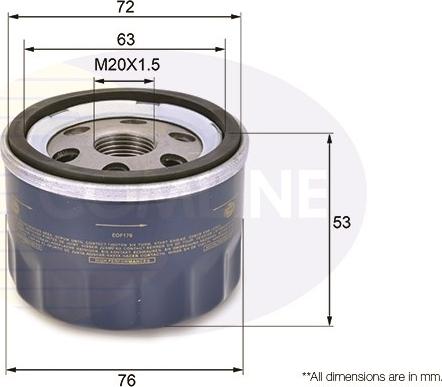 Comline EOF176 - Масляный фильтр autospares.lv