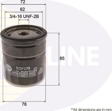 Comline EOF273 - Масляный фильтр autospares.lv