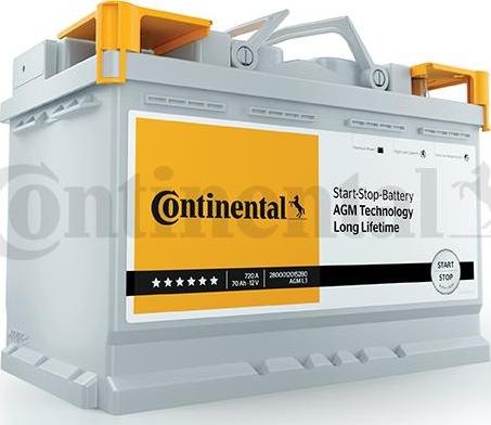 Continental 2800012017280 - Стартерная аккумуляторная батарея, АКБ autospares.lv