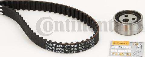 Contitech CT915K1 - Комплект зубчатого ремня ГРМ autospares.lv