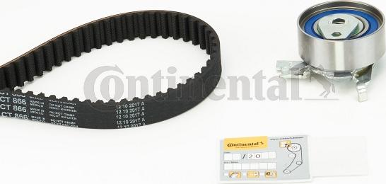 Contitech CT 866 K1 - Комплект зубчатого ремня ГРМ autospares.lv