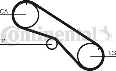 Contitech CT 818 - Зубчатый ремень ГРМ autospares.lv