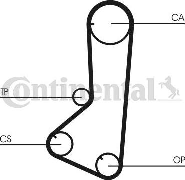 Contitech CT839K1 - Комплект зубчатого ремня ГРМ autospares.lv