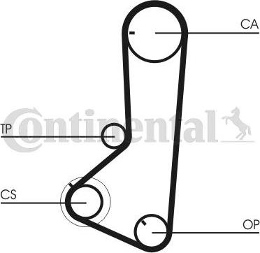 Contitech CT 836 - Зубчатый ремень ГРМ autospares.lv