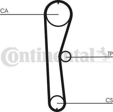 Contitech CT 824 - Зубчатый ремень ГРМ autospares.lv