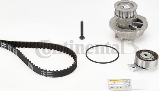 Contitech CT874WP5 - Водяной насос + комплект зубчатого ремня ГРМ autospares.lv