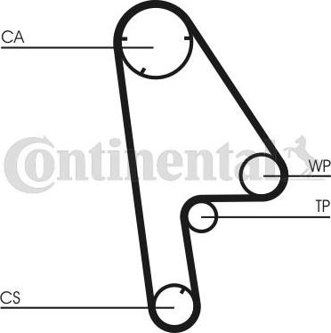 Contitech CT763K1 - Комплект зубчатого ремня ГРМ autospares.lv