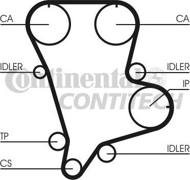 CONTINENTAL CTAM BR CT994K1 - Комплект зубчатого ремня ГРМ autospares.lv