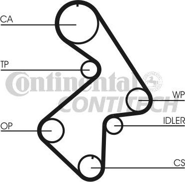 CONTINENTAL CTAM BR CT998 - Зубчатый ремень ГРМ autospares.lv