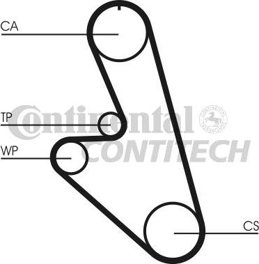 CONTINENTAL CTAM BR CT959 - Зубчатый ремень ГРМ autospares.lv