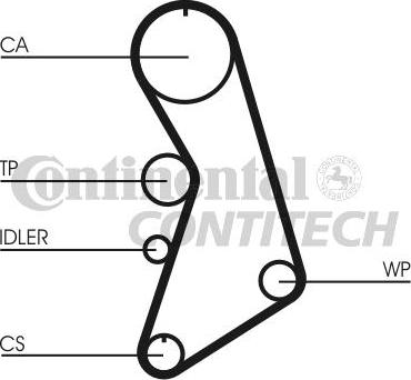 CONTINENTAL CTAM BR CT909 - Зубчатый ремень ГРМ autospares.lv