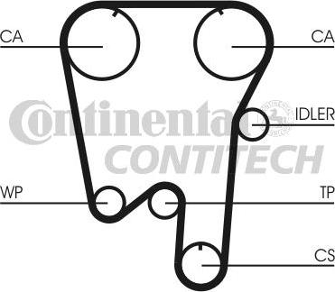 CONTINENTAL CTAM BR CT902 - Зубчатый ремень ГРМ autospares.lv