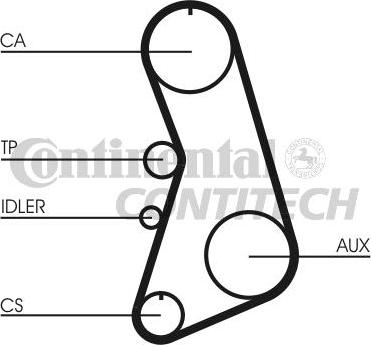 CONTINENTAL CTAM BR CT919K5 - Комплект зубчатого ремня ГРМ autospares.lv