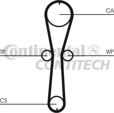 CONTINENTAL CTAM BR CT915K1 - Комплект зубчатого ремня ГРМ autospares.lv