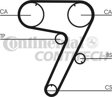 CONTINENTAL CTAM BR CT931 - Зубчатый ремень ГРМ autospares.lv