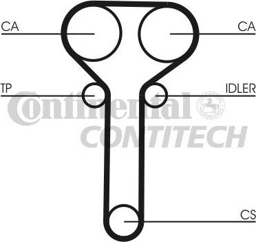 CONTINENTAL CTAM BR CT978 - Зубчатый ремень ГРМ autospares.lv