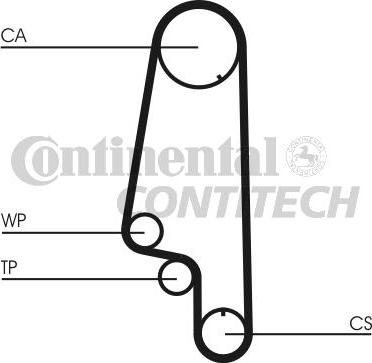 CONTINENTAL CTAM BR CT846 - Зубчатый ремень ГРМ autospares.lv