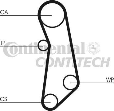 CONTINENTAL CTAM BR CT488 - Зубчатый ремень ГРМ autospares.lv