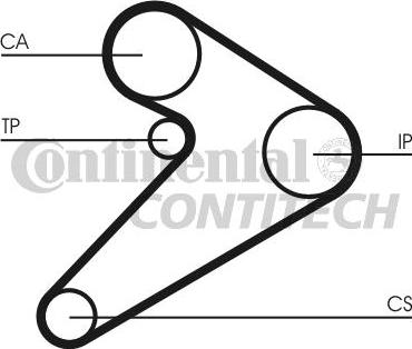 CONTINENTAL CTAM BR CT517 - Зубчатый ремень ГРМ autospares.lv