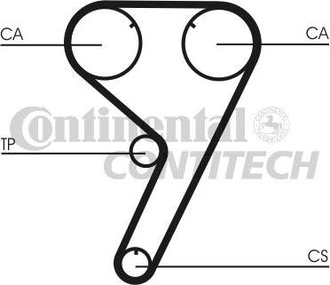 CONTINENTAL CTAM BR CT608 - Зубчатый ремень ГРМ autospares.lv