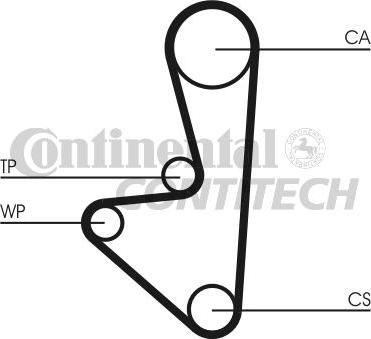 CONTINENTAL CTAM BR CT607 - Зубчатый ремень ГРМ autospares.lv