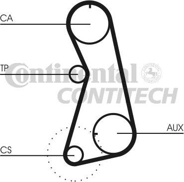 CONTINENTAL CTAM BR CT848K4 - Комплект зубчатого ремня ГРМ autospares.lv