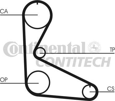 CONTINENTAL CTAM BR CT626K2 - Комплект зубчатого ремня ГРМ autospares.lv